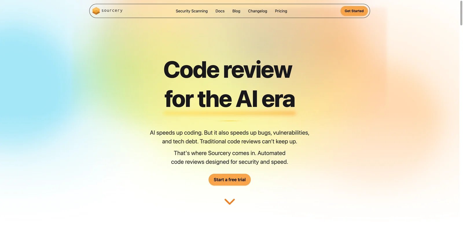 Sourcery interface showing AI code review for pull requests