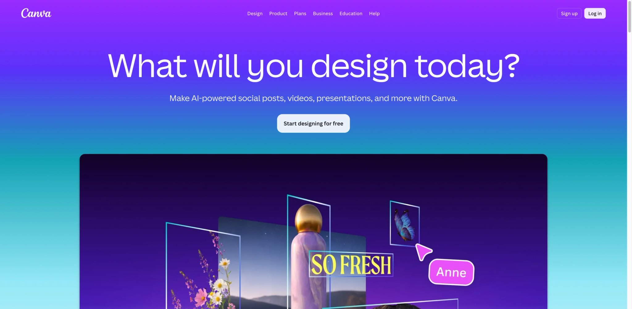 Canva interface showing Magic Studio multimodal design workspace