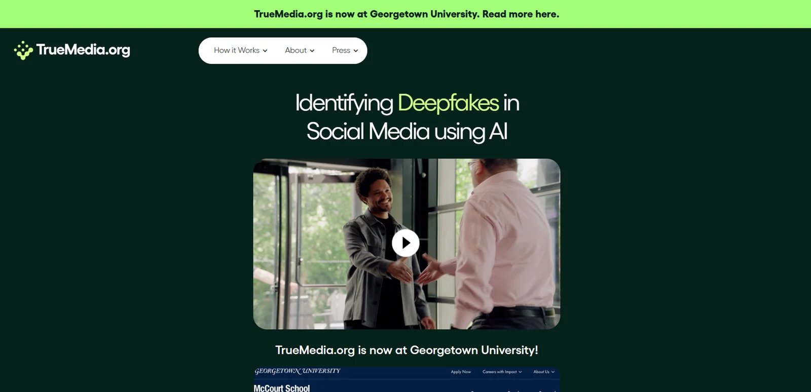 TrueMedia.org interface