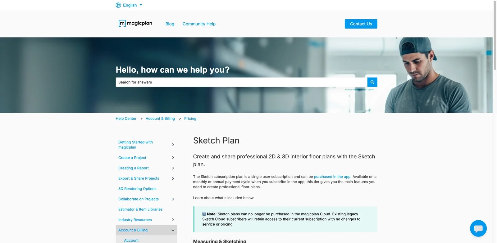 magicplan interface showing mobile floor plan measuring workflow