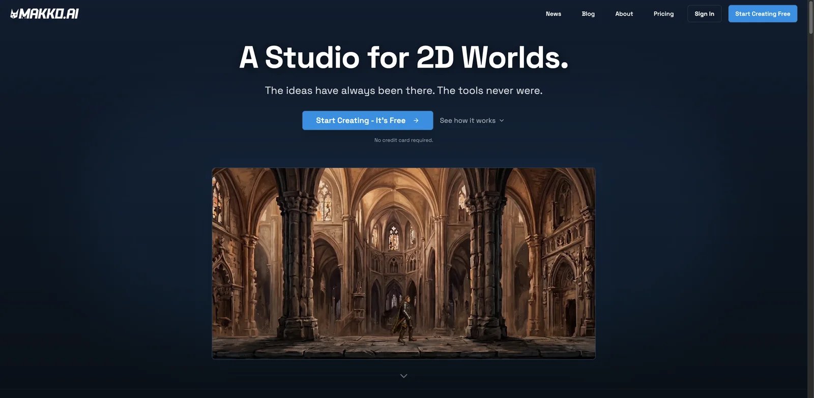 Makko AI interface showing 2D game assets and playable creation