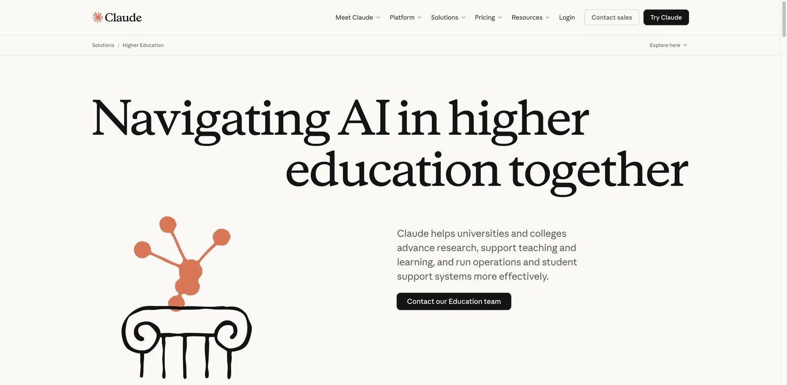 Claude interface showing Learning Mode helping a student reason through an essay outline