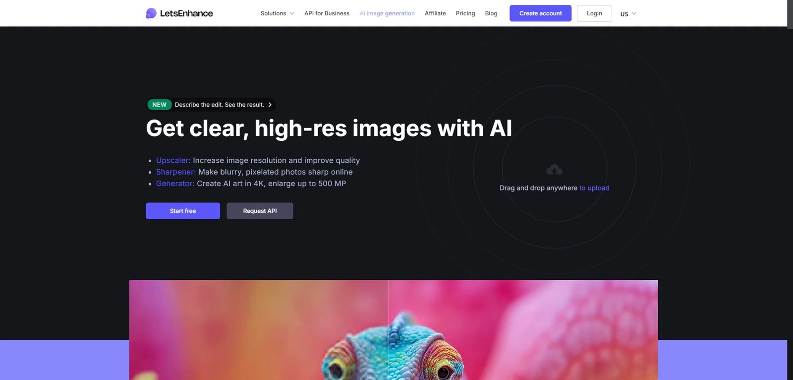 Let's Enhance interface