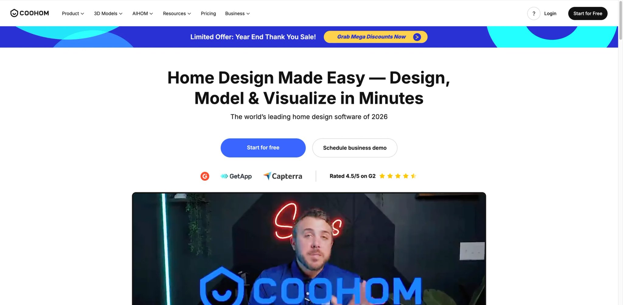 Coohom interface showing professional 3D rendering