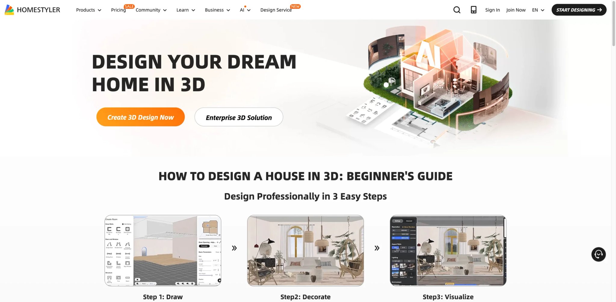 Homestyler interface showing mobile room design