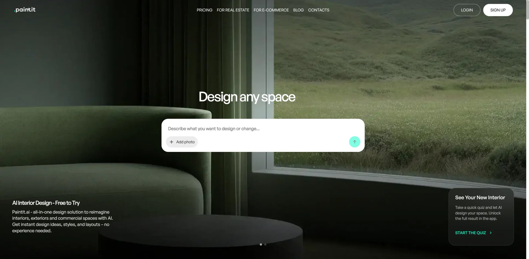Paintit.ai interface showing color and paint visualization