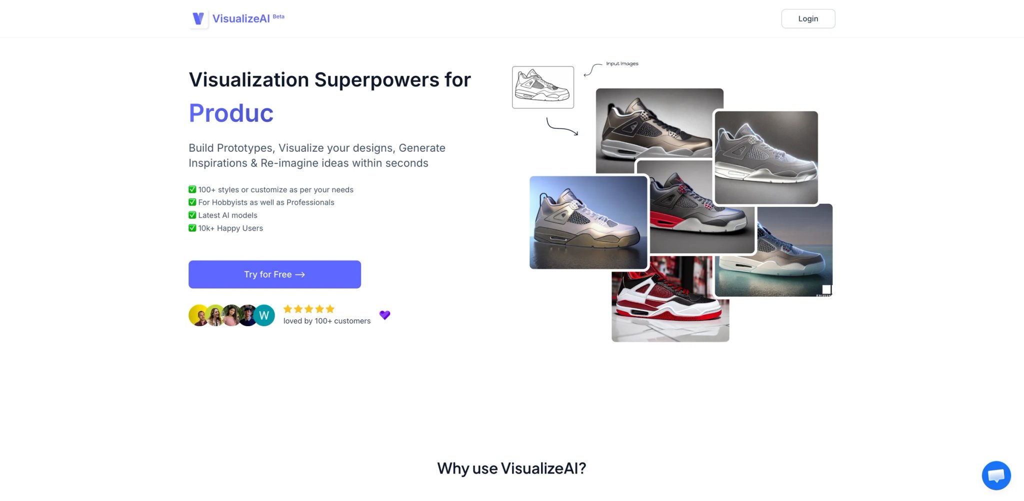 VisualizeAI interface showing room redesign preview