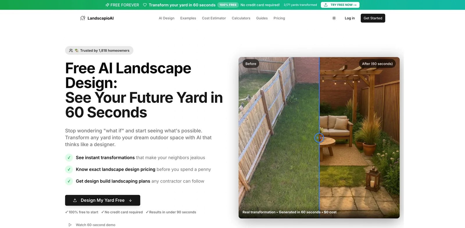 LandscapioAI interface showing AI landscape concepts and project PDF