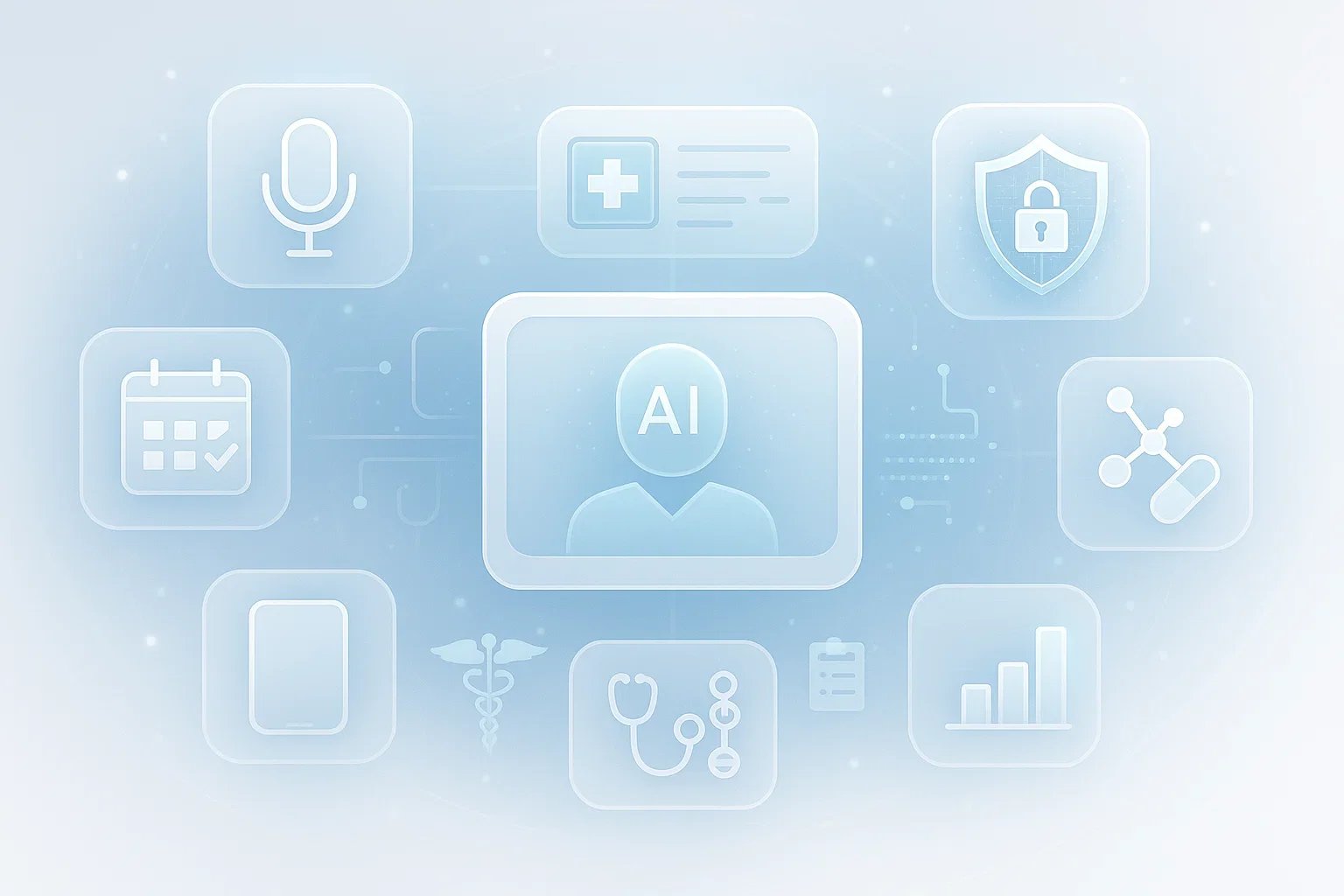 Essential features of modern AI medical scribes