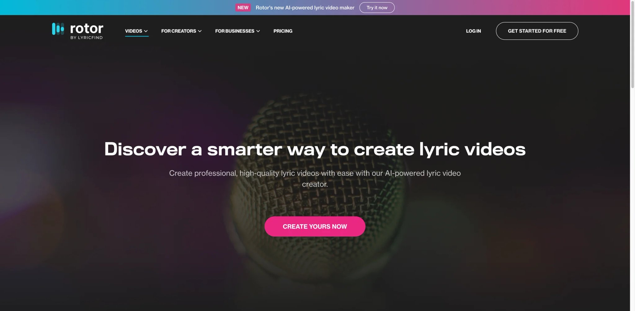 Rotor Videos interface showing pay-per-video workflow and style picker