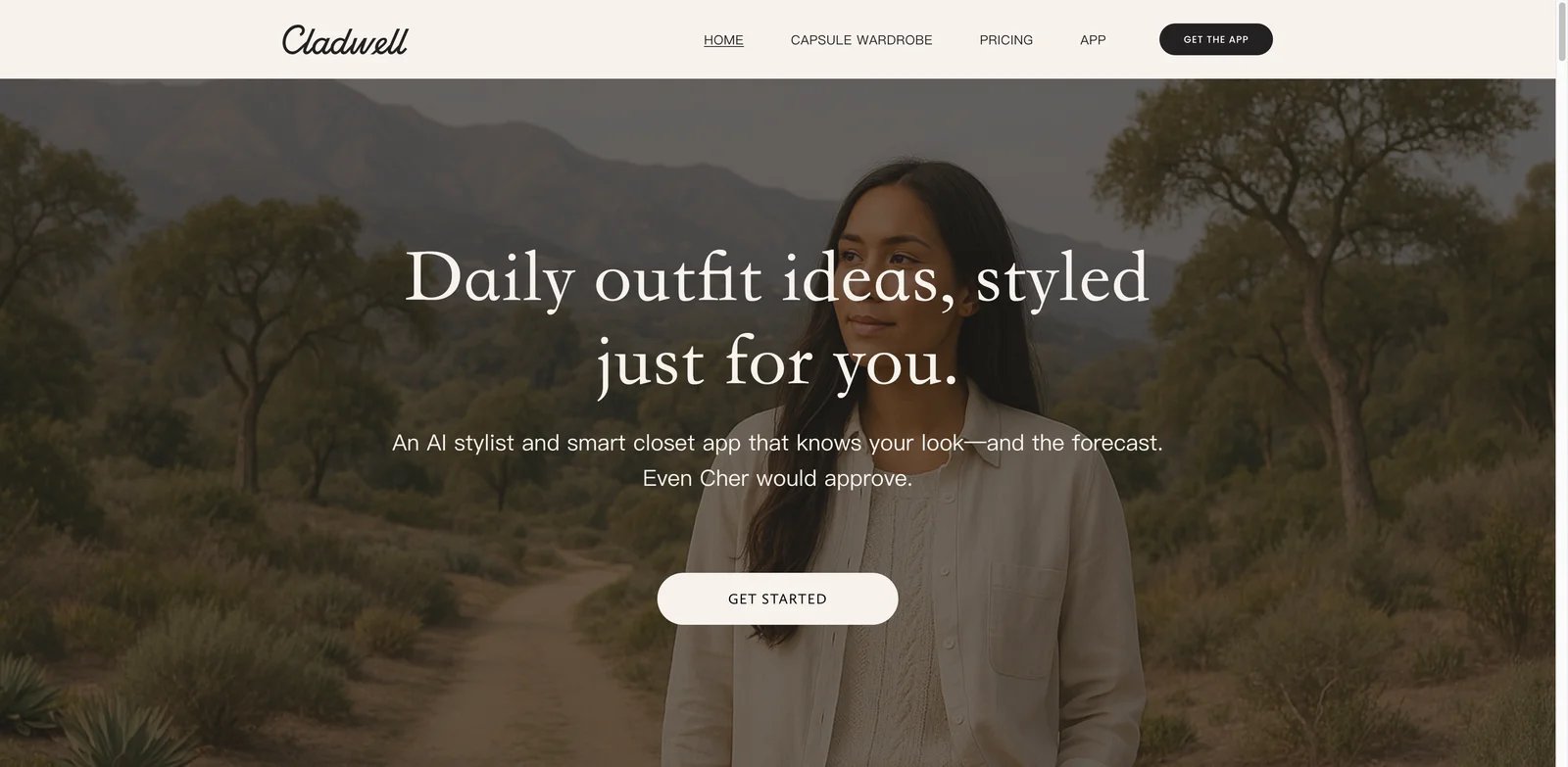 Cladwell interface showing capsule wardrobe daily outfit recommendations