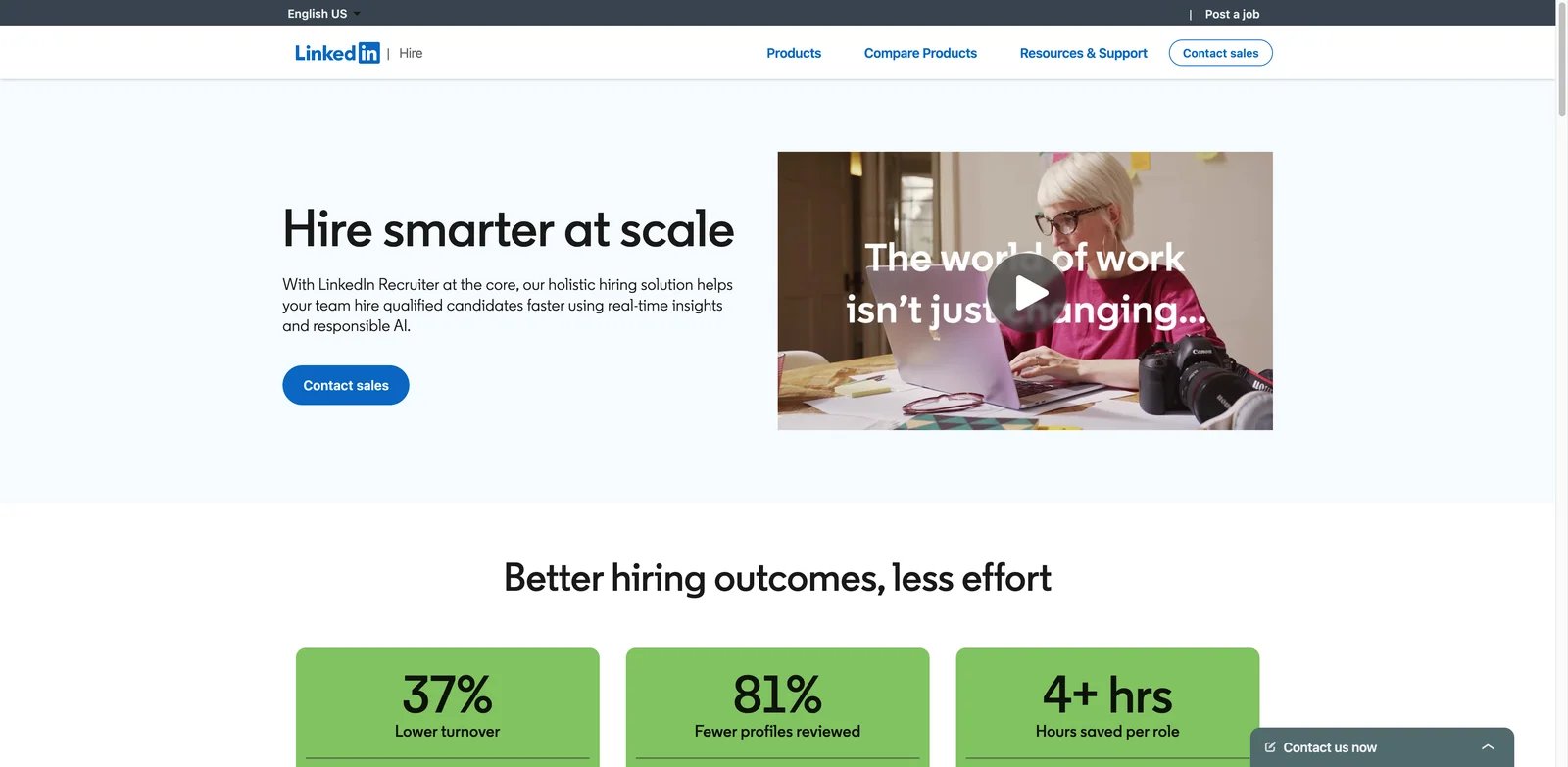 LinkedIn Recruiter interface showing AI-assisted talent sourcing