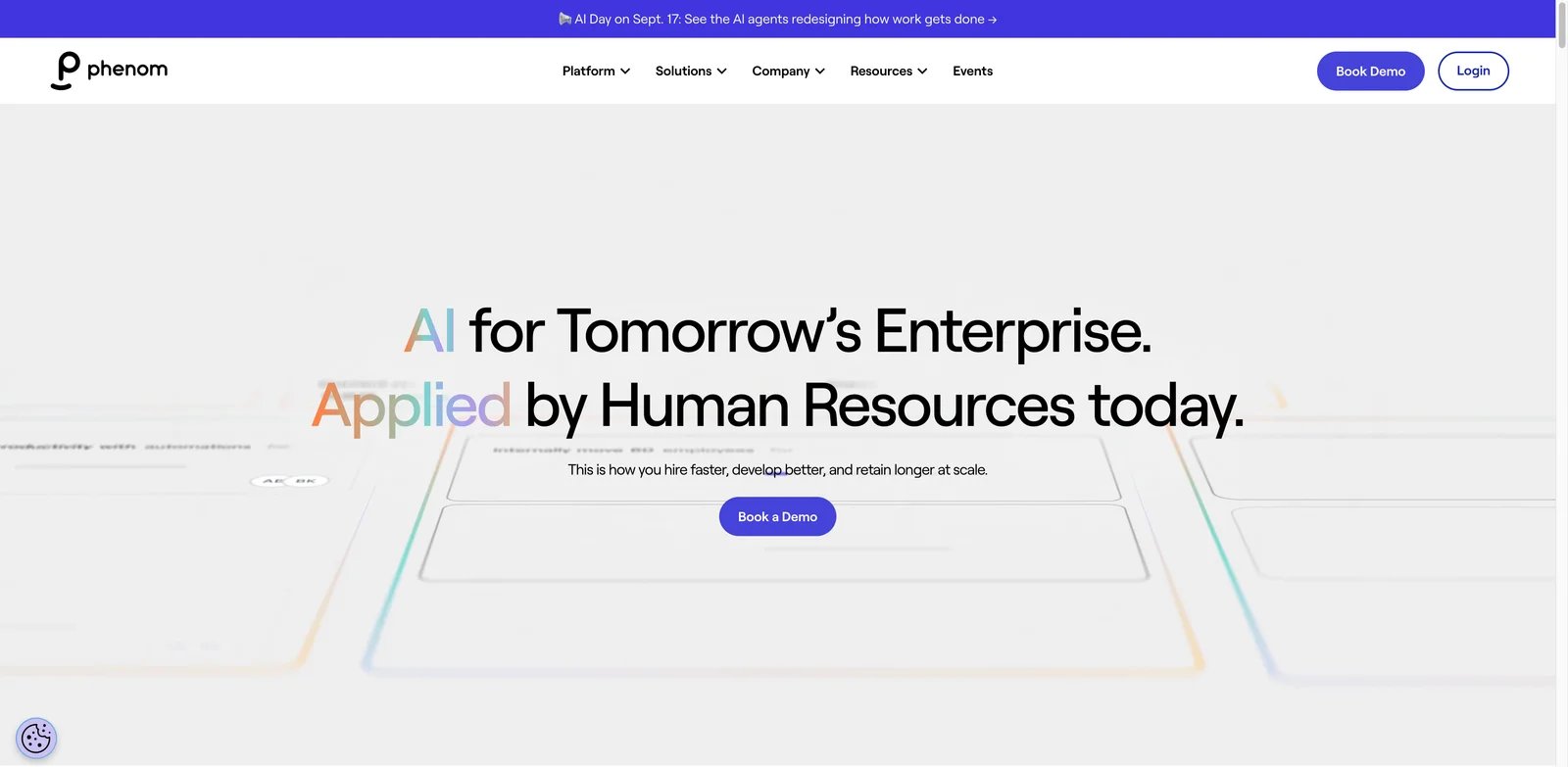 Phenom interface showing career site and candidate experience automation