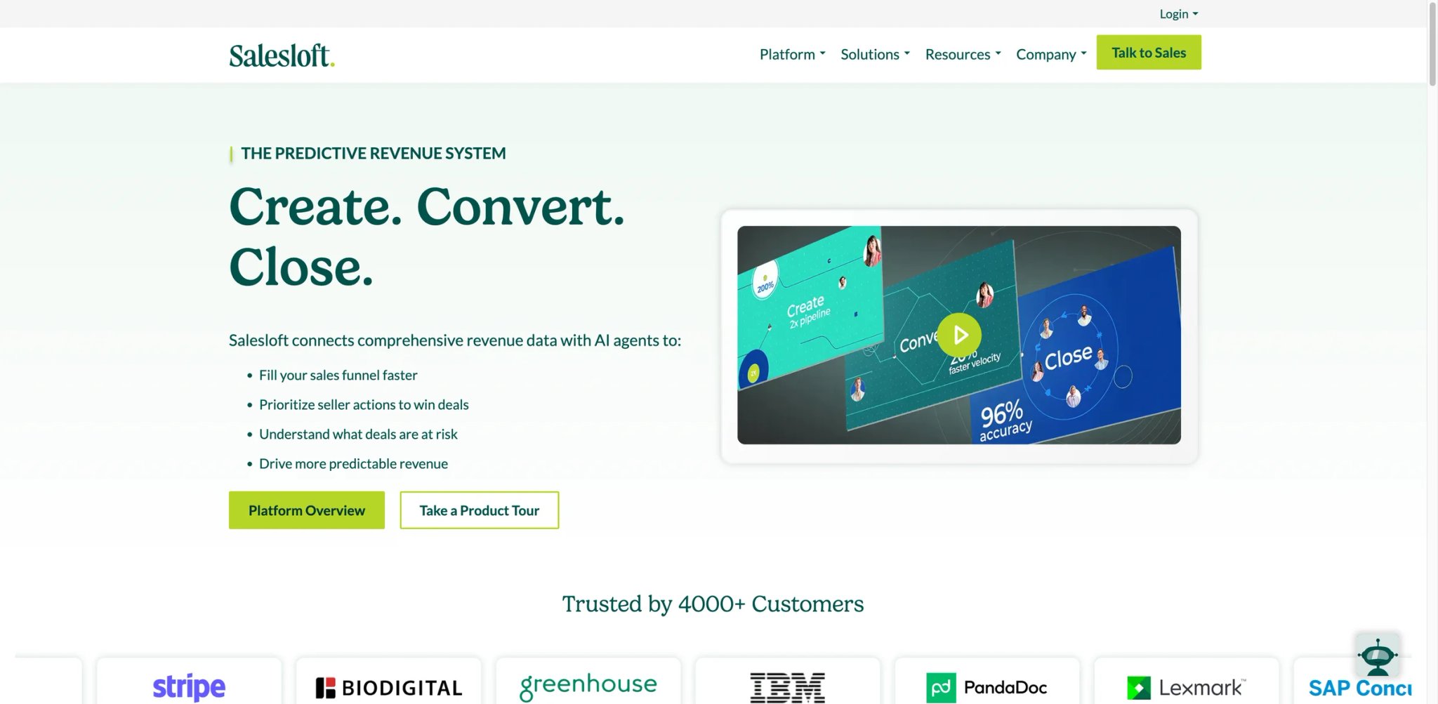 Salesloft interface showing cadence management and CRM integration