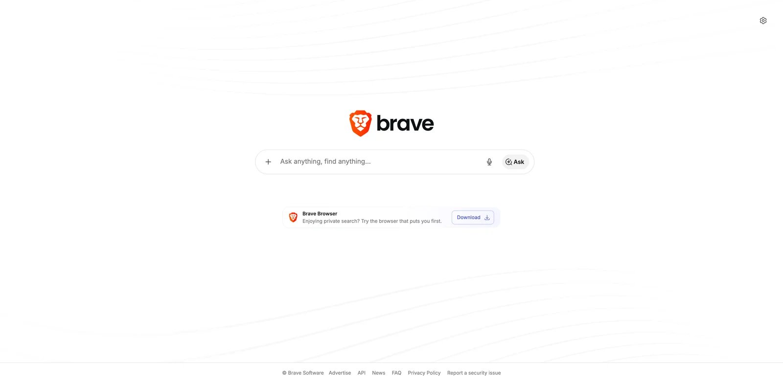 Brave Search interface showing AI Answers on private search results