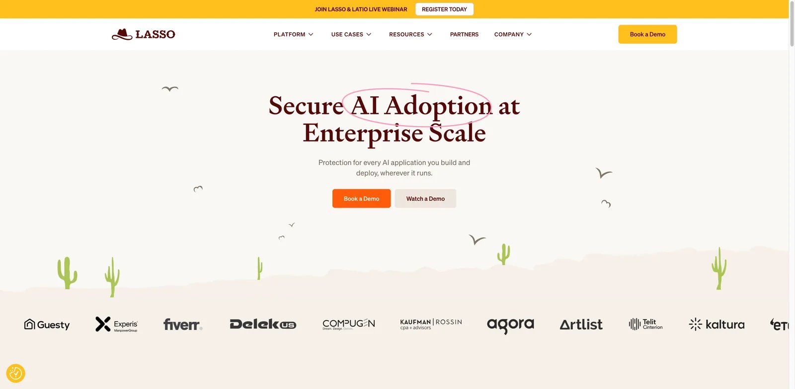 Lasso Security interface showing agentic AI runtime security controls