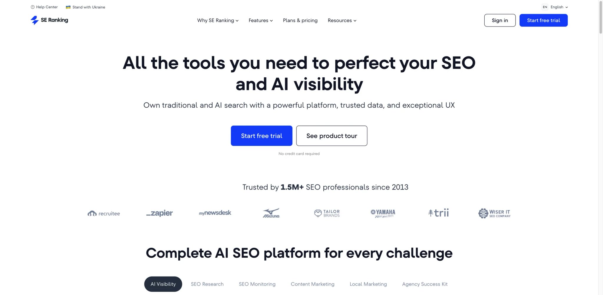 SE Ranking interface showing keyword research dashboard