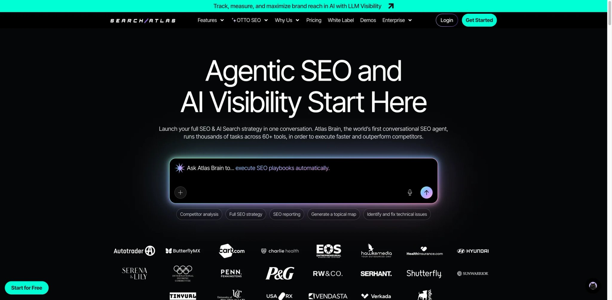 Search Atlas interface showing OTTO SEO automation