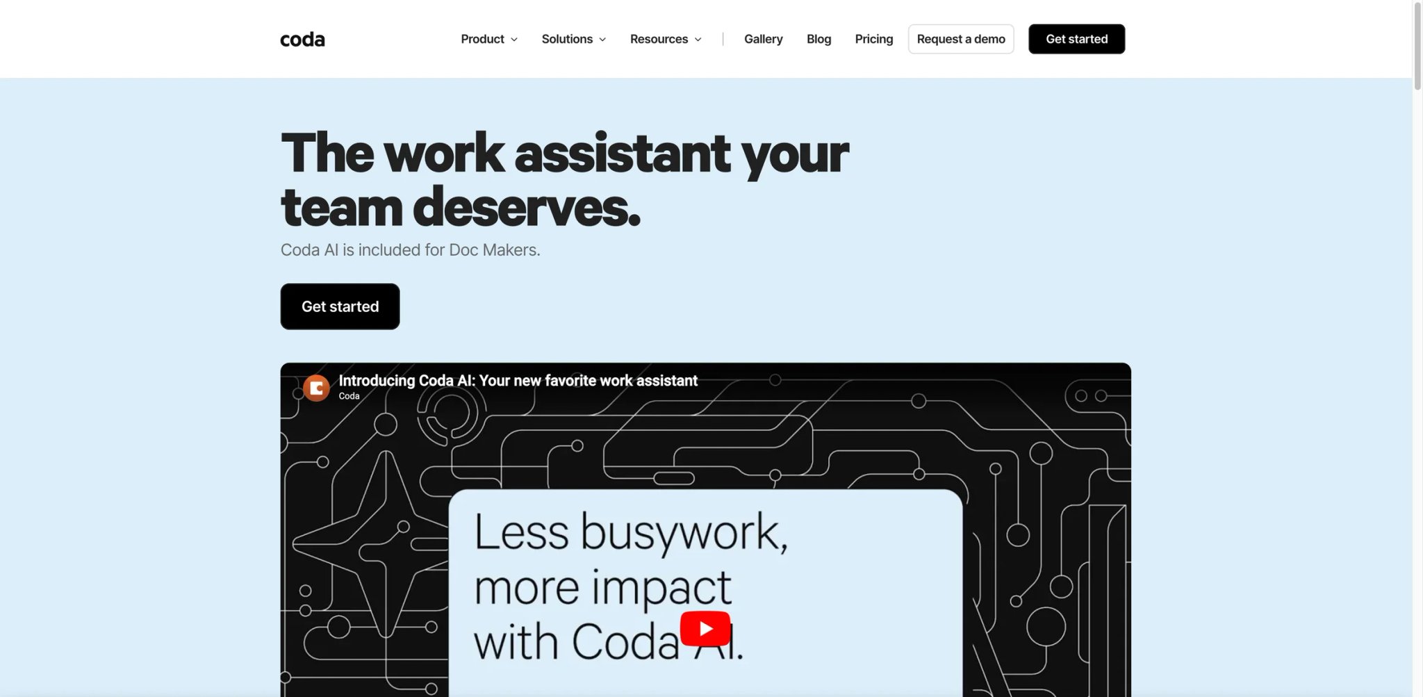 Coda AI interface showing AI-powered documents