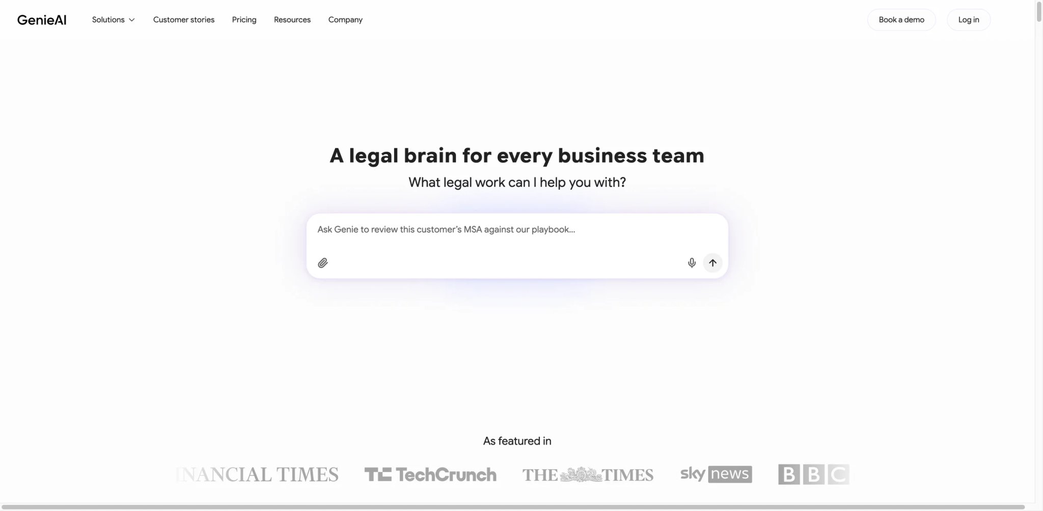 Genie AI interface showing contract drafting templates