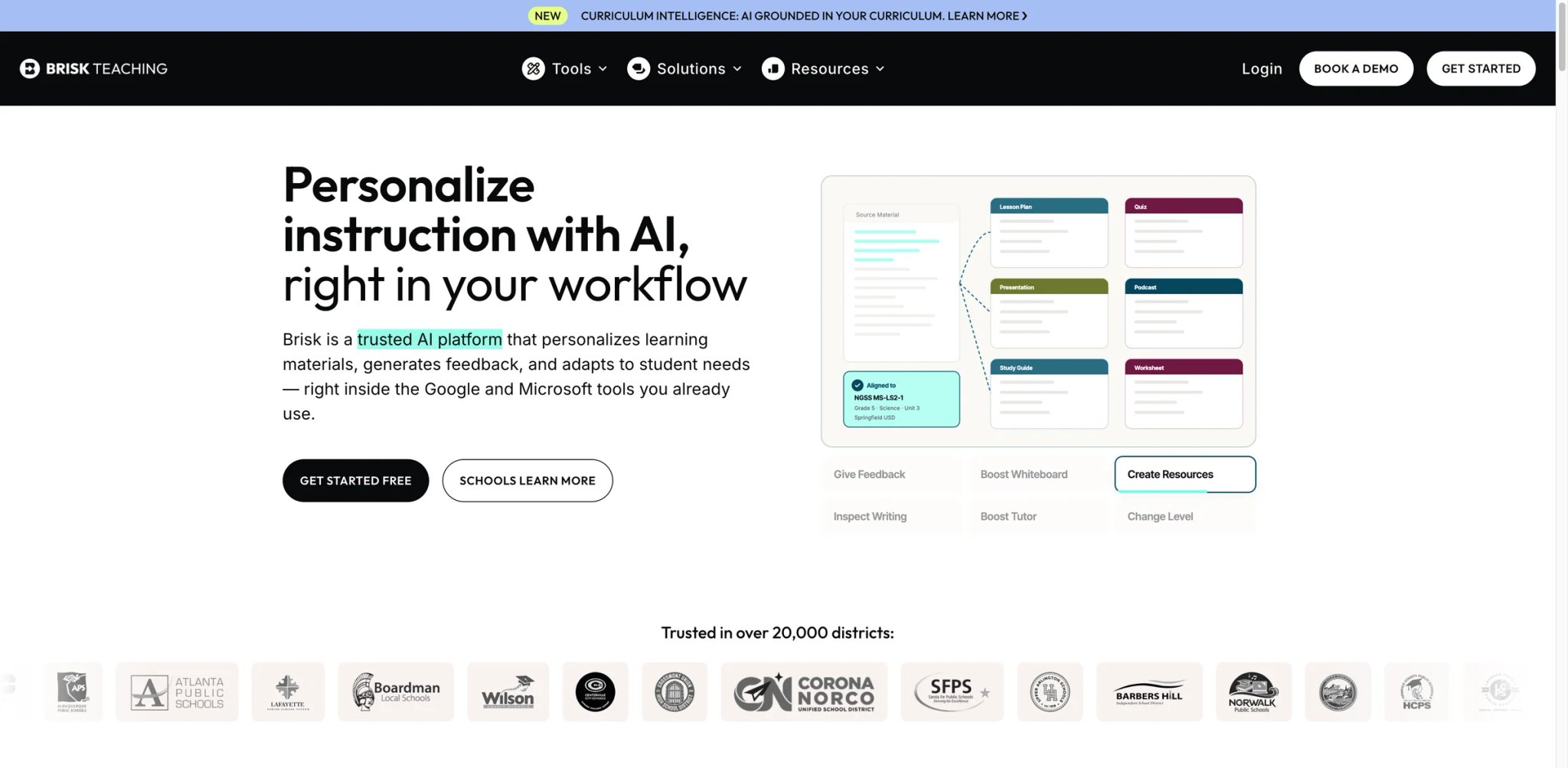 Brisk Teaching interface showing Chrome extension in Google Docs