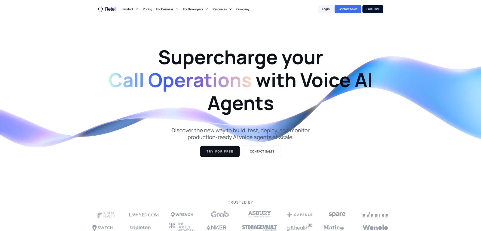 Retell AI interface showing call dashboard and analytics