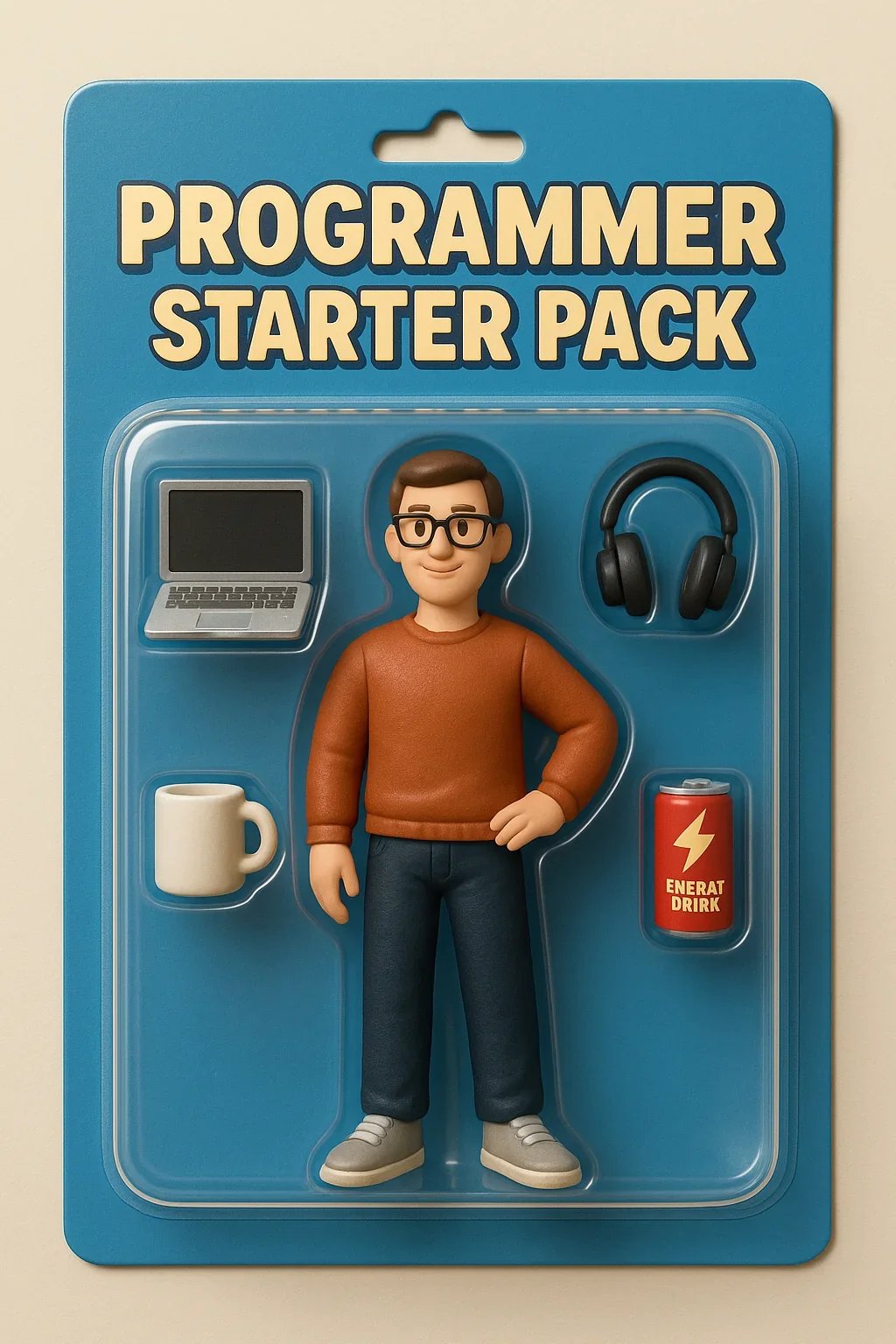 Example of a Programmer Starter Pack Figurine generated with ChatGPT