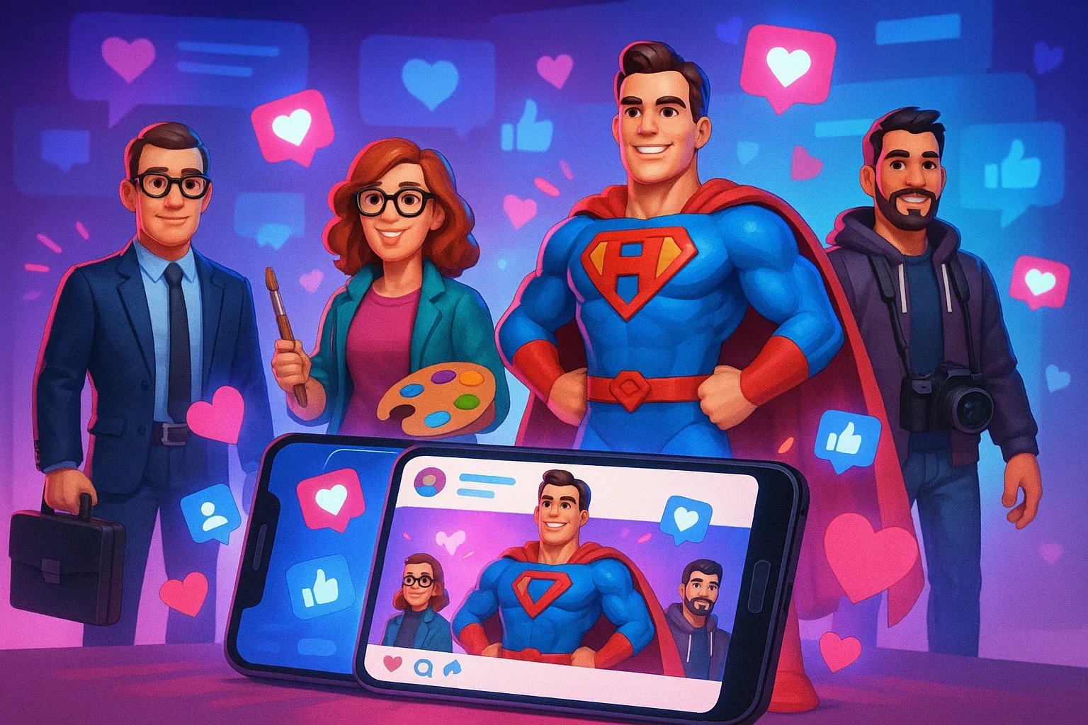 Social media trend showing AI action figures going viral