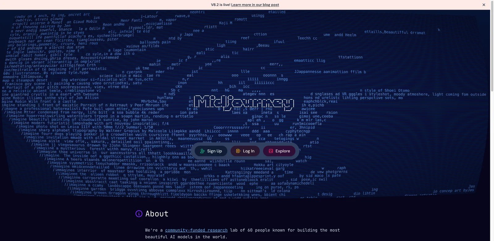 Midjourney interface showing AI image generation and creative exploration workflow