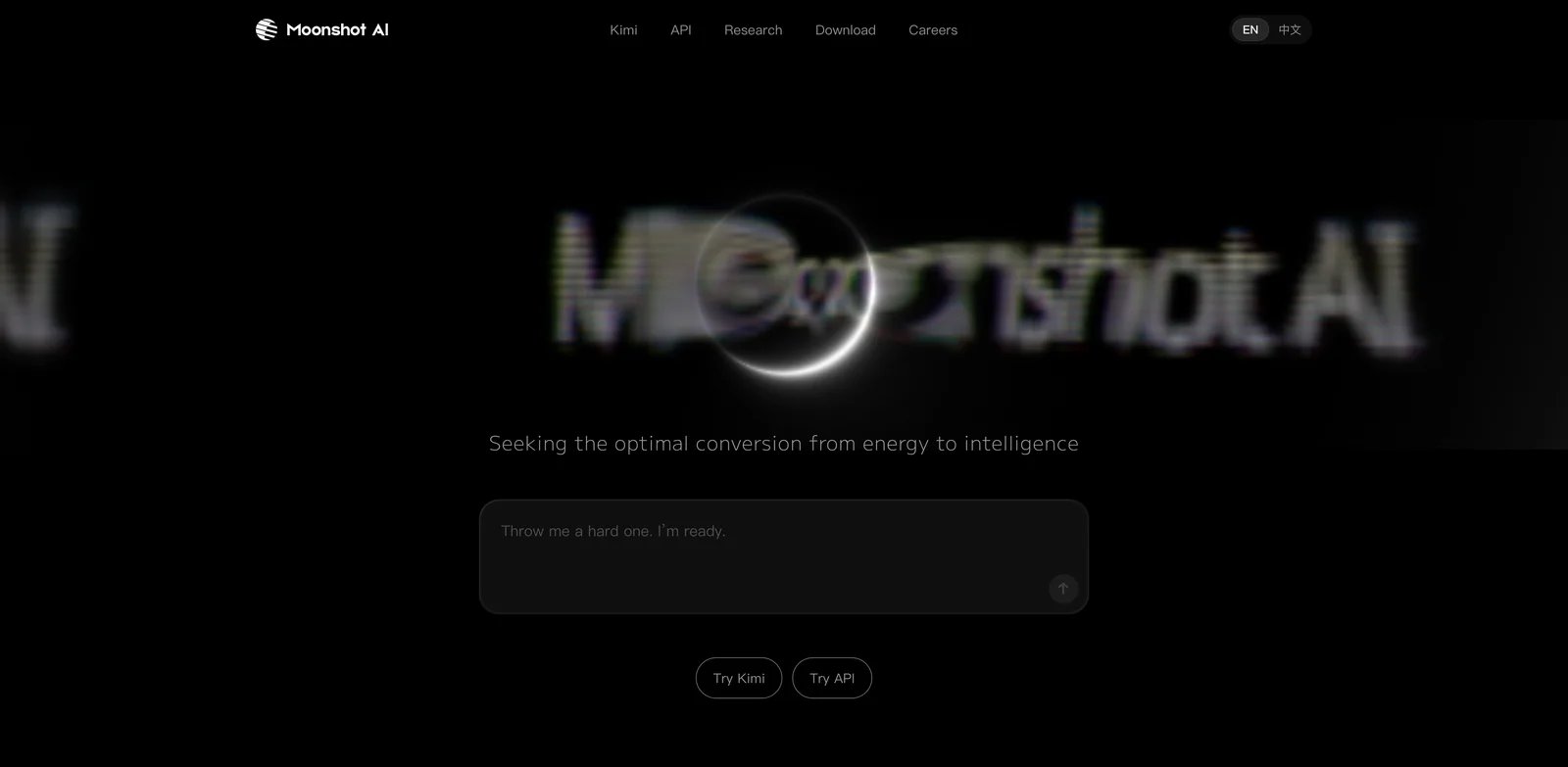 Kimi interface showing Moonshot AI model page and agentic model details